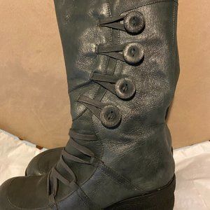Miz Mooz Women's Owen Boot gray grey 6.5 mid calf